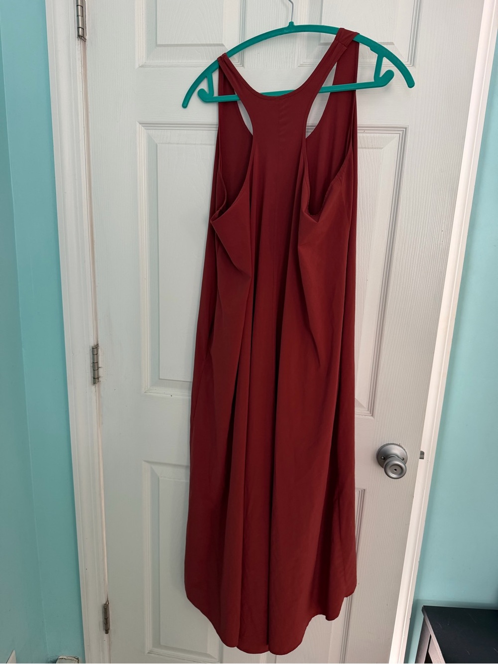 Athleta Sleeveless High-Low Maxi Dress coverup  in Deep Burgundy - Picture 2 of 3